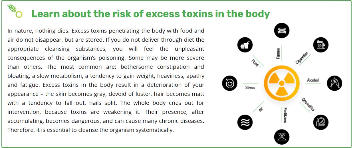 excess toxins in the body