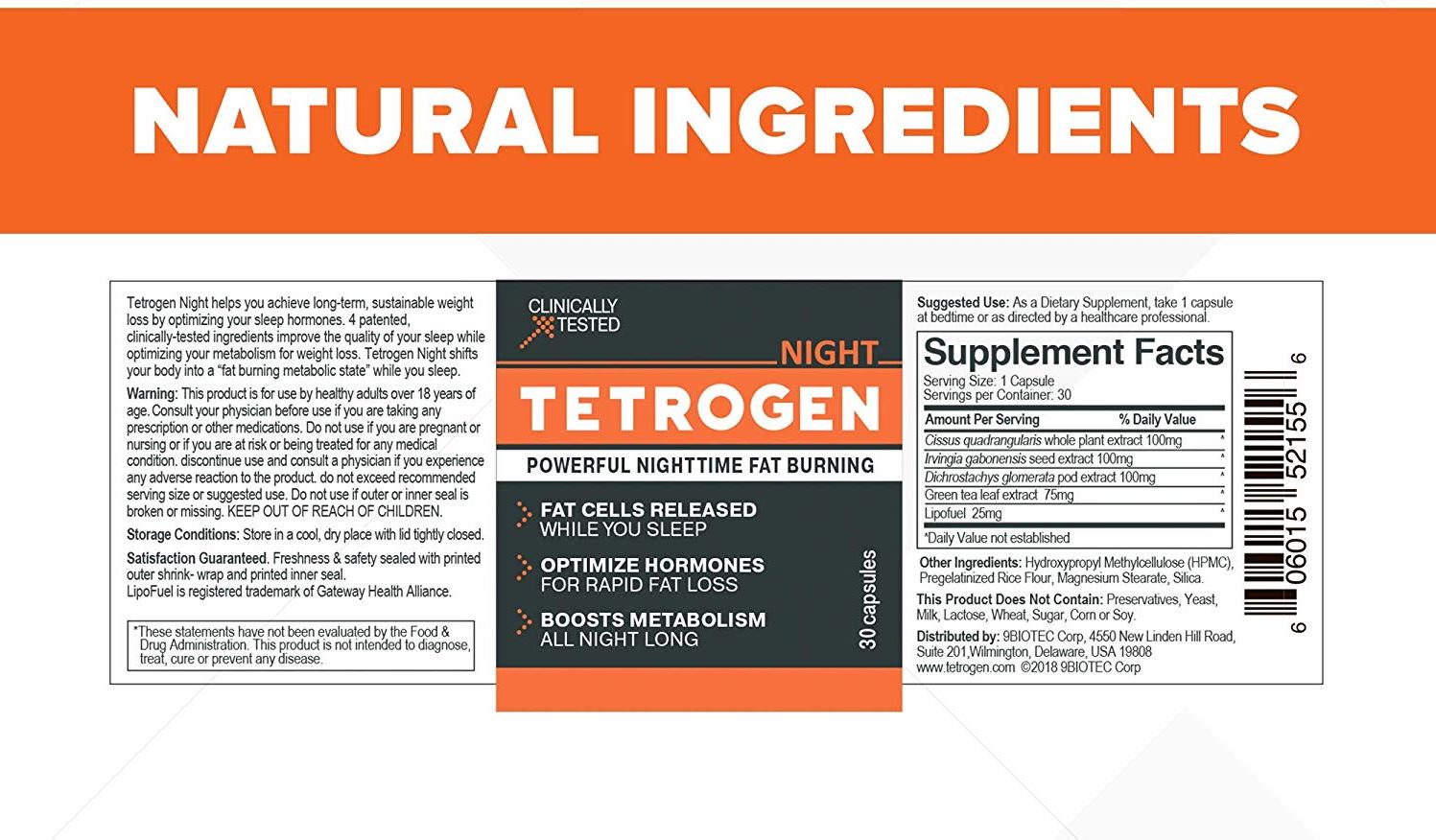 Testrogen Ingredients