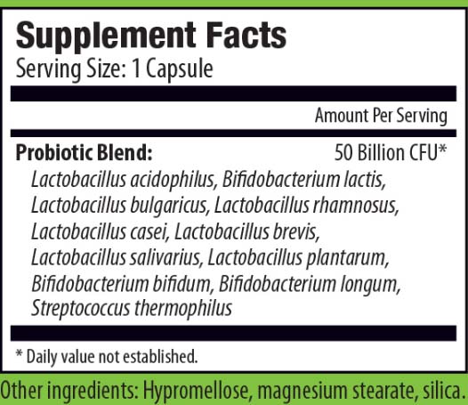 Probiotic T-50 ingredients