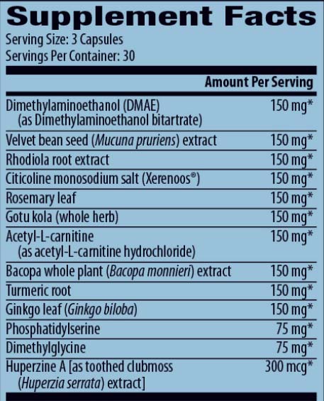 Brain C-13 ingredients