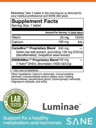 Luminae Supplement Facts