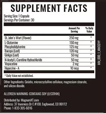Magnum XT Supplement Facts