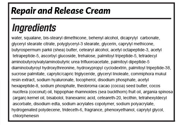 South Beach Skin Lab Repair & Release Cream ingredients