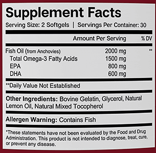 Essential Elements Omega-3 Fish Oil ingredients