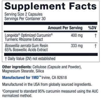 CurcuminMD Plus ingredients