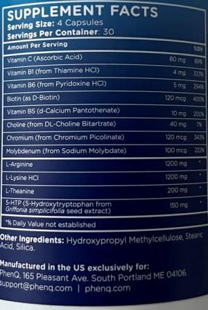 PhenQ PM Ingredients