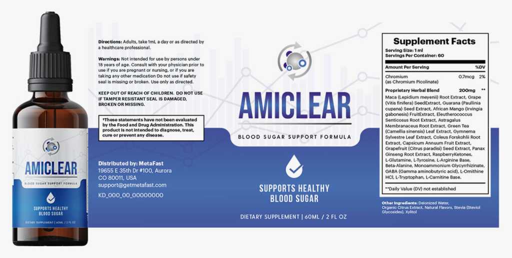 Amiclear Ingredients