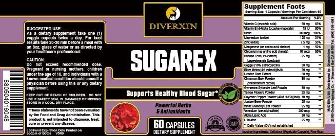 Diverxin Sugarex Ingredients