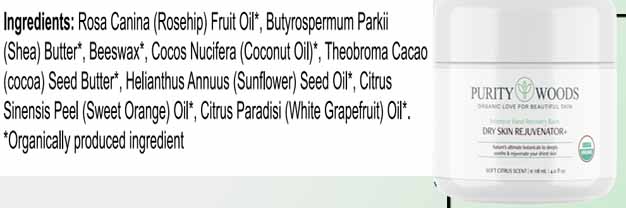 Dry Skin Rejuvenator Ingredients