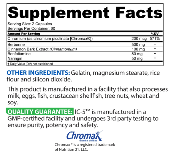 IC-5 Ingredients
