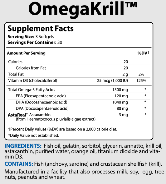 OmegaKrill Ingredients