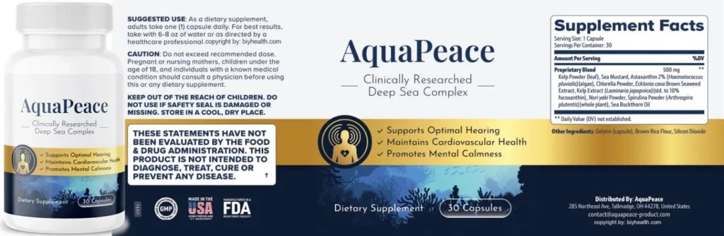 AquaPeace Ingredients
