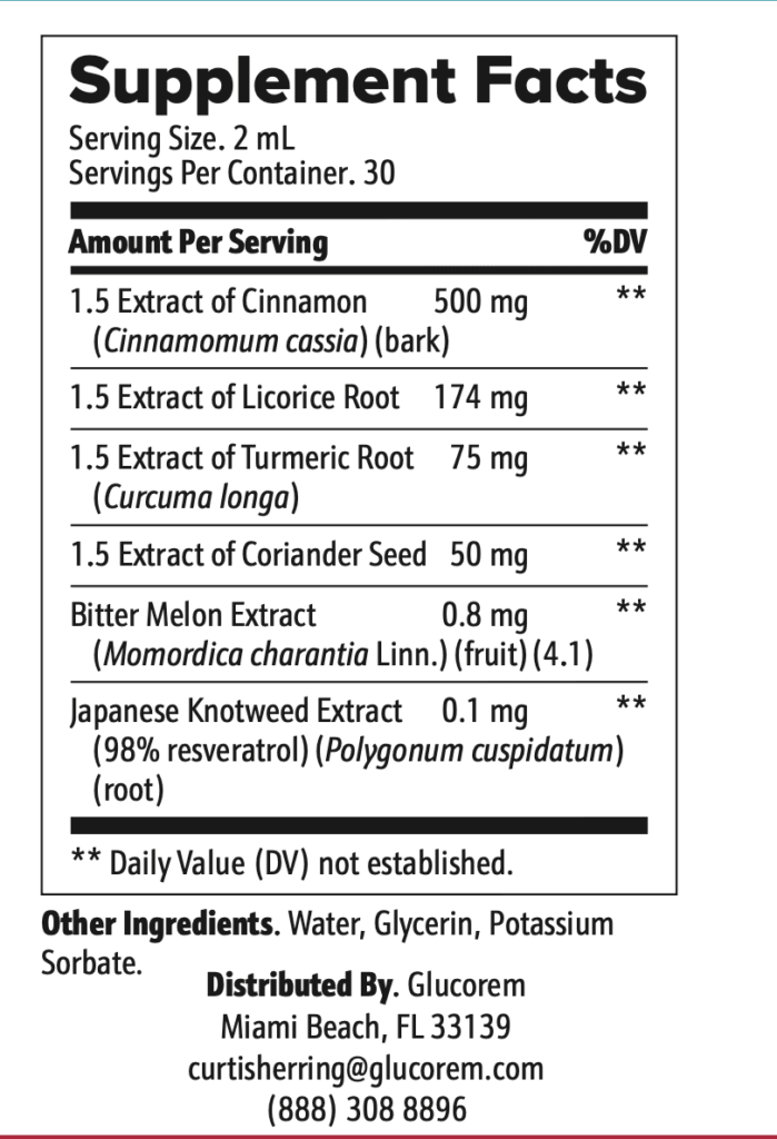 Glucorem Ingredients