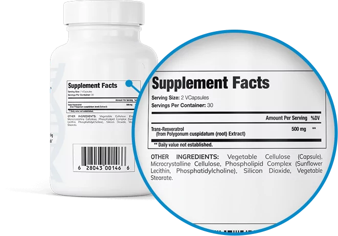 GenuinePurity Trans Resveratrol Ingredients