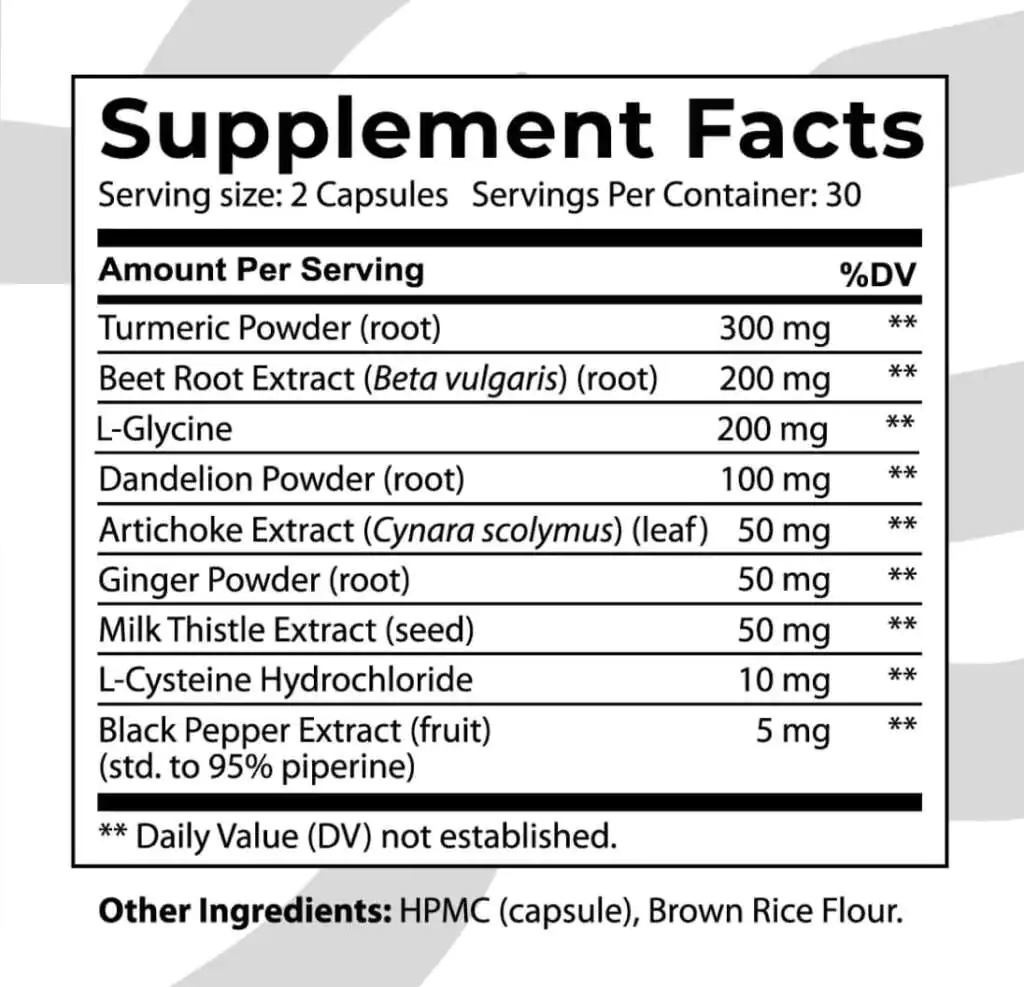 Liver Renew Ingredients
