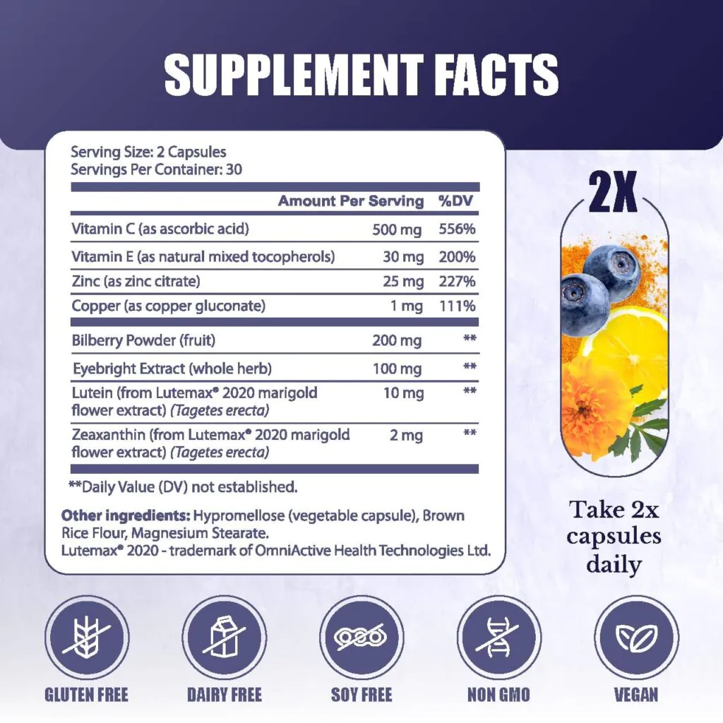 Vision Nutri Complex Ingredients