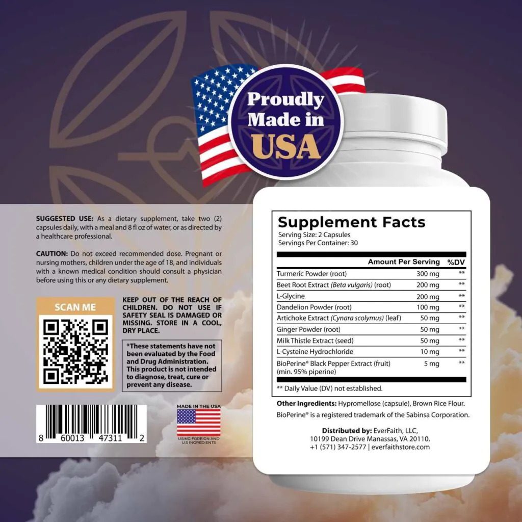 EverFaith Livergy Ingredients